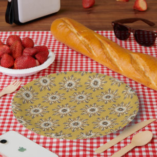 Assiettes En Carton Conception de Mandala Culturel
