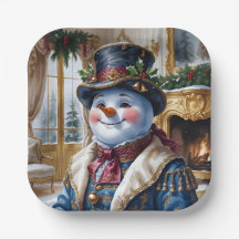 Conception de Noël de Snowman victorien