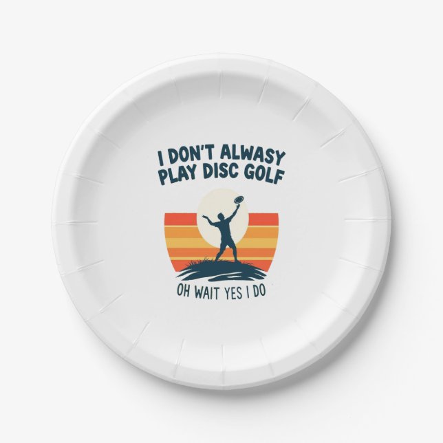 Assiettes En Carton Conception de T-shirt Disk Golf Lover (Devant)