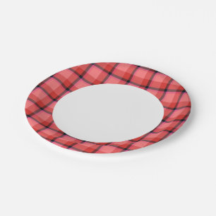 Assiettes En Carton Conception de Tartan