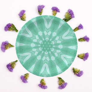Assiettes En Carton Conception de Tulle Faux Vert Mint