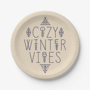 Assiettes En Carton Conception de vidéos d'hiver