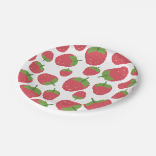 Assiettes En Carton Conception des fruits de framboise