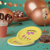Conception Fleur et Insectes Jaune Design Nom