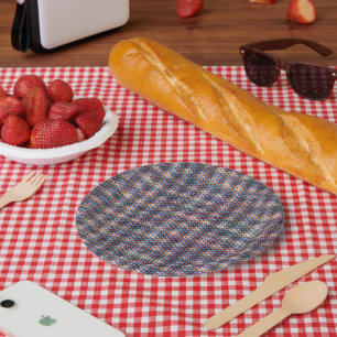 Assiettes En Carton Conception moderne abstraite de motif numérique 12