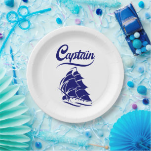 Assiettes En Carton Conception nautique d'ancre de voilier capitaine
