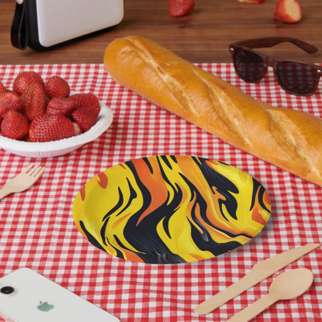Assiettes En Carton Conception par bandes (Pique-nique)