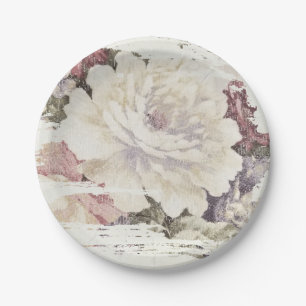 Assiettes En Carton Conception rose vintage