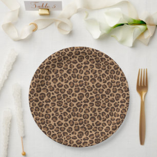 Assiettes En Carton Conception Série Léopard Classique 12