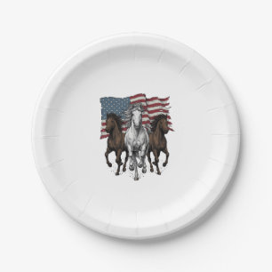 Assiettes En Carton Conception vectorielle de chevaux de course patrio