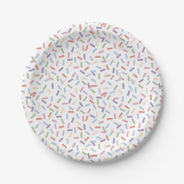 Assiettes En Carton Confetti Conteporary (Sprinkles) (Devant)
