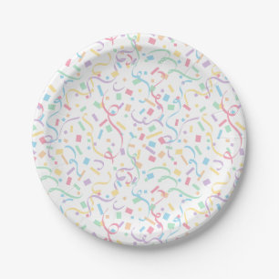 Assiettes En Carton Confetti Pastels (Surprise)