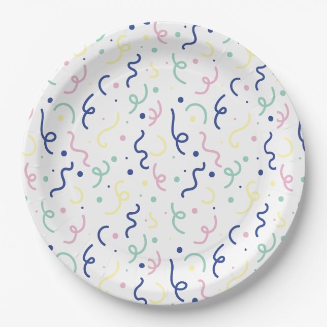 Assiettes En Carton Confetti Pop - Multi (Devant)