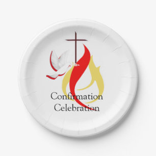 Assiettes En Carton Confirmation de feu rouge jaune et de croix de col