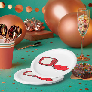 Assiettes En Carton Confiture déversée Cute Jelly Rouge Jar