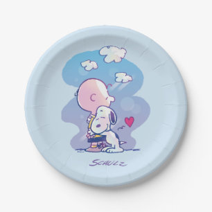 Assiettes En Carton Confort et sécurité   Charlie & Snoopy Hug