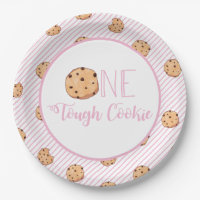 Cookie dur et rayures roses Anniversaire