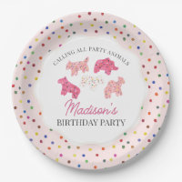 Cookies animaux givrés rose Anniversaire