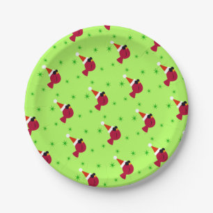 Assiettes En Carton Cool Cardinal Funny Christmas Party Plaques papier