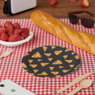 Assiettes En Carton Cool et fun pizza tranches motif