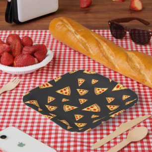 Assiettes En Carton Cool et fun pizza tranches motif