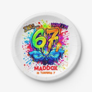 Assiettes En Carton Cool Graffiti Splatter 7th Birthday Party