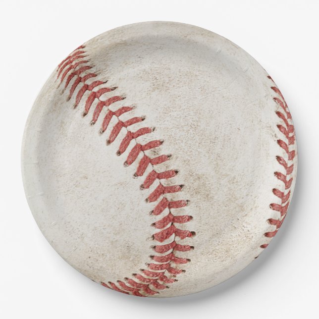 Assiettes En Carton Cool rustique baseball Équipe Sport Moderne (Devant)