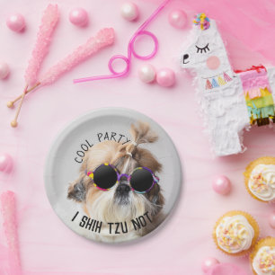 Assiettes En Carton Cool Shih Tzu you Not fun jolie Sunglasses Party