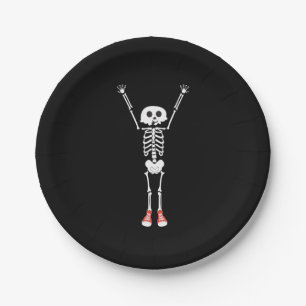 Assiettes En Carton Cool Skeleton Halloween Design