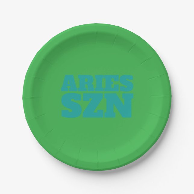 Assiettes En Carton Cool SZN de Green Aries (Devant)