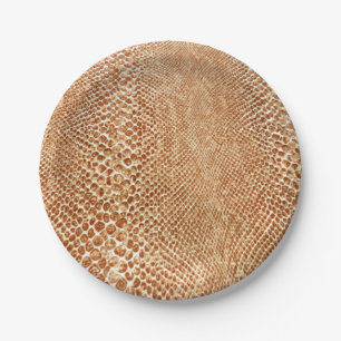 Assiettes En Carton Copie bronzage fraîche de photo de motif de peau