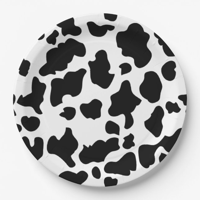 Assiettes En Carton Copie de vache (Devant)