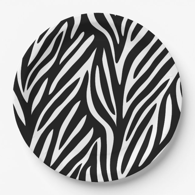 ASSIETTES EN CARTON COPIE DE ZÈBRE (Devant)