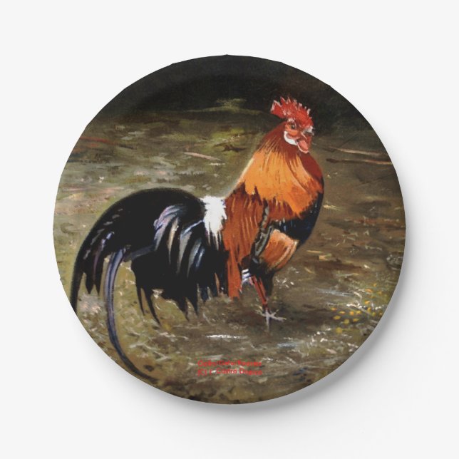Assiettes En Carton Coq/Gaulois/Rooster (Devant)