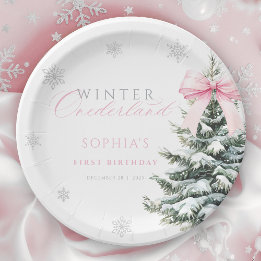 Assiettes En Carton Coquette Winter Onederland First Birthday