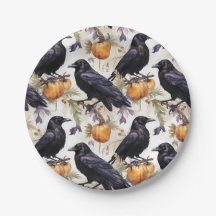 Corneilles sur Halloween Citrouille