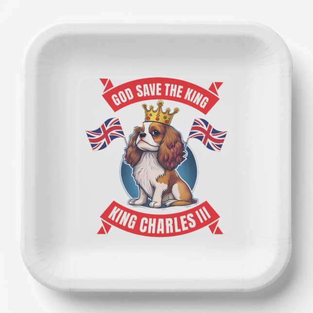 Assiettes En Carton Coronation Cavalier King Charles (Recto)