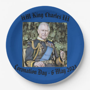 Assiettes En Carton Coronation du roi Charles III