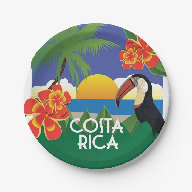 Assiettes En Carton Costa Rica (Devant)