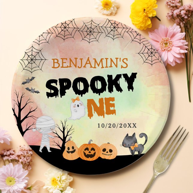 Assiettes En Carton Costume enfant Halloween 1er anniversaire fête (Créateur téléchargé)