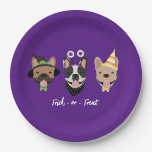 Assiettes En Carton Costumes d'Halloween pour chien de taureau françai