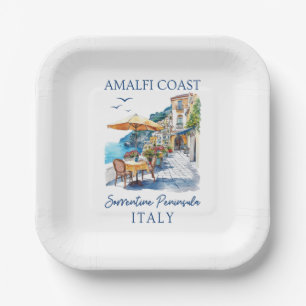Assiettes En Carton Côte Amalfi - Positano Italie Voyage