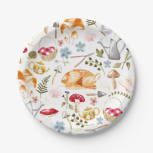 Assiettes En Carton Cottagecore esthétique   Aquarelle