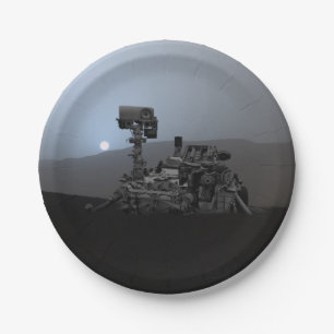 Assiettes En Carton Coucher de soleil sur Mars Curiosity