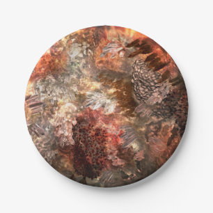 Assiettes En Carton Couches de cristaux avec teinte rustique