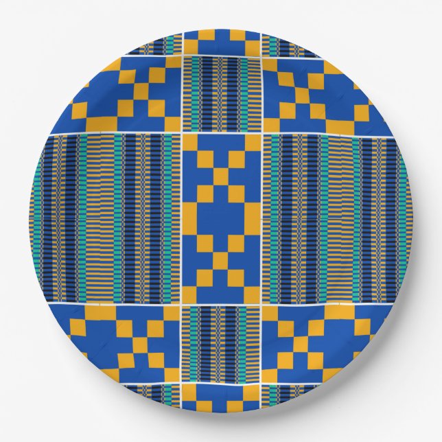 Assiettes En Carton Couleur africain (Devant)