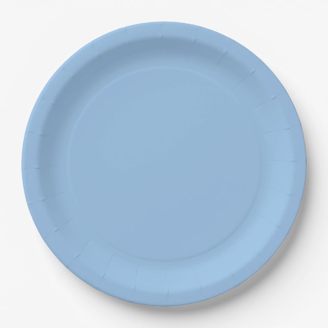 Assiettes En Carton Couleur bleue B01 (Devant)