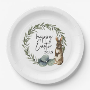 Assiettes En Carton Couleur d'eau de l'année personnalisée