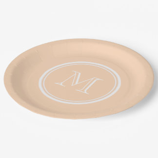 Assiettes En Carton Couleur haut de gamme personnalisée Peach Puff