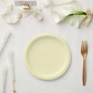 Assiettes En Carton Couleur solide de chiffon citron